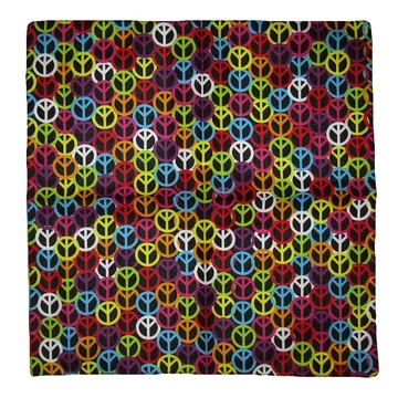 Rainbow Multi-Color Small Peace - - kendő/bandana