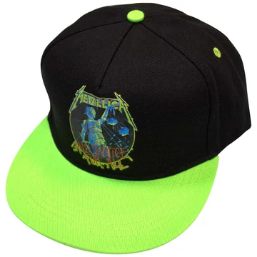 Metallica Unisex Snapback Cap - And Justice For All (Black &amp; Green)  - baseball sapka - - METSBCAP02BGR