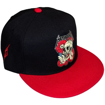 Metallica Unisex Snapback Cap -The Shortest Straw Red Eyes (Black &amp; Red)  - baseball sapka - METSBCAP05BR
