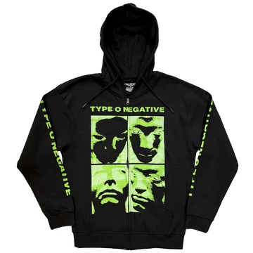 Type O Negative - Faces (Black) - unisex cipzáras kapucnis pulóver - TONZHD17MB