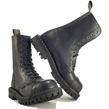 Steel Bakancs 10 Lyukú Fekete - 105/106/O/B