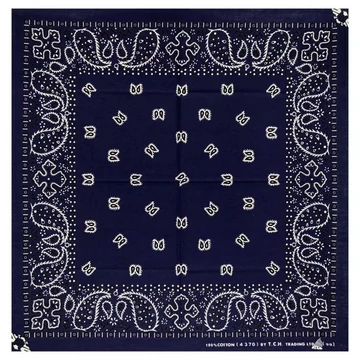 XL Bandana - Darkblue Paisley - 70x70 cm - XBAN012