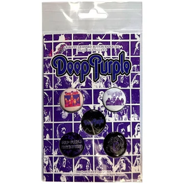 Deep Purple Button Badge Pack -Logo - 5 db-os kitűző szett - BB124