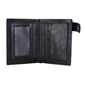 GOTHIC SKULLS EMBOSSED BIFOLD - BLACK  - bőr pénztárca - WA005