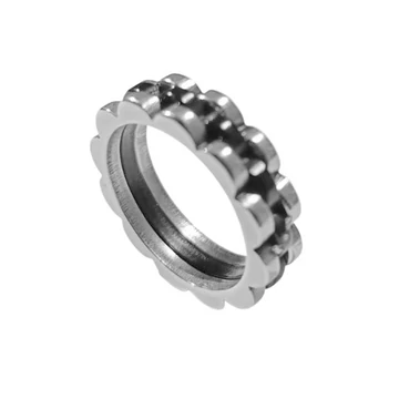 Anti Stress Rotatable Gear Chain Stainless Steel Ring  - RING888