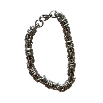 Byzantine Twisted  Ring Chain - acél karkötő - BYTWRC117