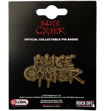 Alice Cooper - Dripping Logo Gold - Kitűző Szett - ACPIN03