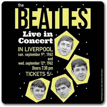 The Beatles - 1962 Live in Concert - Parafa Poháralátét - BEAT62COAST03
