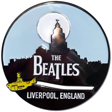 The Beatles - Liverpool Skyline &amp; Yellow Submarine - Prémium Hűtőmágnes - BEATMAG24