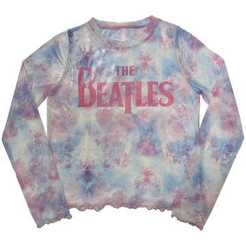The Beatles - Drop T Logo - Női Hosszú Ujjú Crop Top Póló - BEATMCT607LW