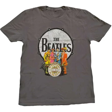 The Beatles - Sgt Pepper &amp; Drum - Unisex Póló - BEATTEE47MC