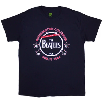 The Beatles - Washington '64 Drum - Unisex Póló - BEATTEE643MN