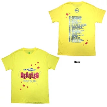 The Beatles - American Tour '64 - Unisex Póló - BEATTEE647MY