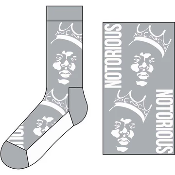 Biggie Smalls - Crown Monochrome - Unisex Bokazokni - BIGSCK02MGR