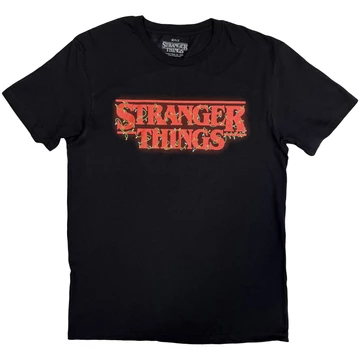 Netflix - Stranger Things - Logo With Christmas Lights - Unisex Póló - BILSTT00134TSMB