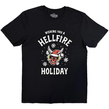 Netflix - Stranger Things - Wishing You A Hell Fire - Unisex Póló - BILSTT00138TSMB