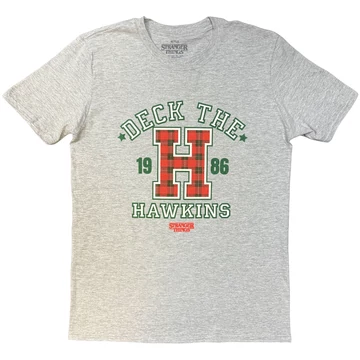 Netflix - Stranger Things - Deck The Hawkins - Unisex Póló - BILSTT00140TSMG