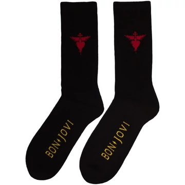 Bon Jovi - Dagger Heart - Unisex Frottír Zokni - BONJSCK03MB
