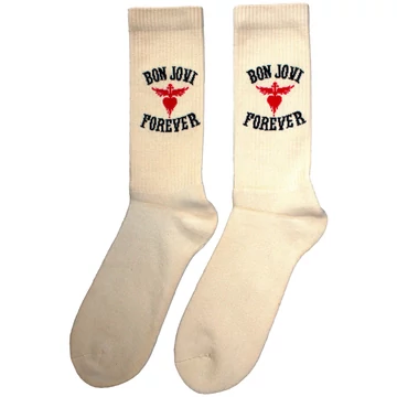 Bon Jovi - Forever - Unisex Frottír Zokni - BONJSCK06MNAT