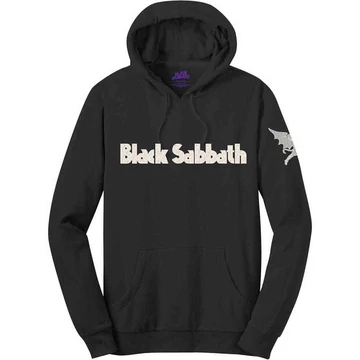 Black Sabbath - Logo &amp; Daemon Applique - Unisex Kapucnis Pulóver - BSAPQHD01MB