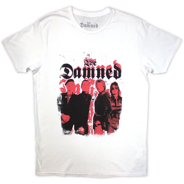 The Damned - Repeat Logo Photo - Unisex Póló - DAMTS04MW