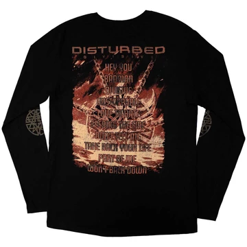 Disturbed - European Tour '23 Divisive - Unisex Hosszú Ujjú Póló - DISLST27MB