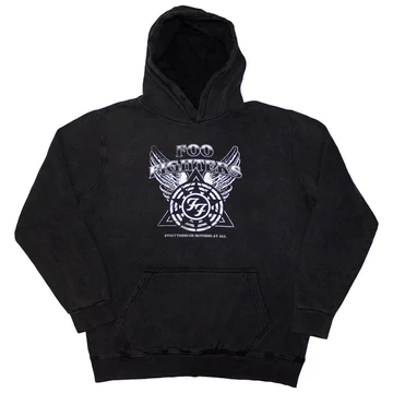 Foo Fighters - Everything Or Nothing At All Logo - Unisex Kőmosott Kapucnis Pulóver - FOOSWHD66MC