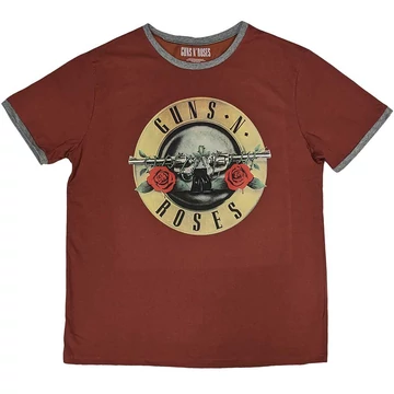 Guns N' Roses - Classic Logo - Unisex Szegélyes Póló - GNRRG04MR