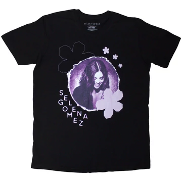 Selena Gomez - Purple Floral - Unisex Póló - GOMEZTS07MB
