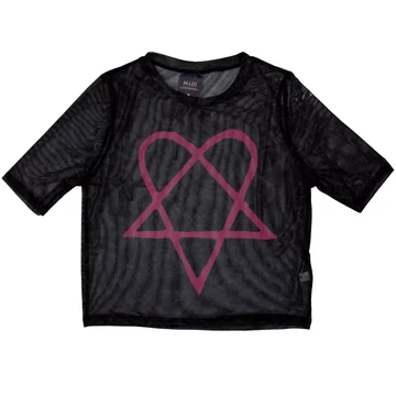 HIM - Pink Heartagram - Női Crop Top Póló - HIMMCT14LB