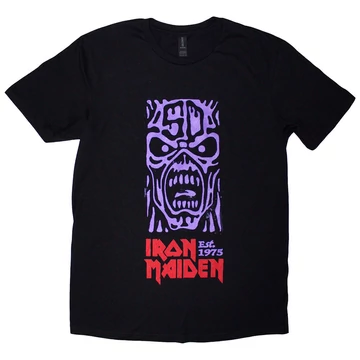 Iron Maiden - Est. 1975 Stamp Logo Purple - Unisex Póló - IMTEE190MB