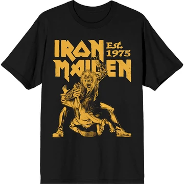 Iron Maiden - Est. 1975 Claw Yellow Graphic - Unisex Póló - IMTEE194MB