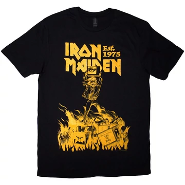 Iron Maiden - Est. 1975 Holy Smoke Jumbo Yellow - Unisex Póló - IMTEE199MB