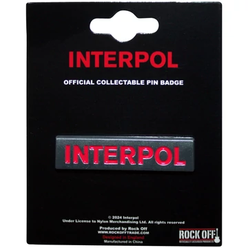 Interpol - Text Logo - Kitűző Szett - INTERPIN01