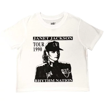 Janet Jackson - Rhythm Nation - Női Crop Top Póló - JJCT01LW