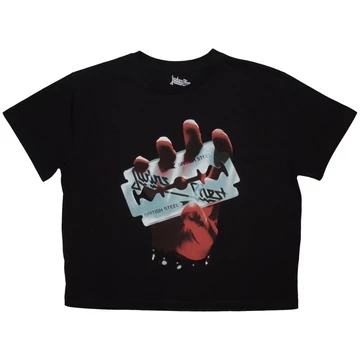 Judas Priest - British Steel - Női Crop Top Póló - JPCT01LB