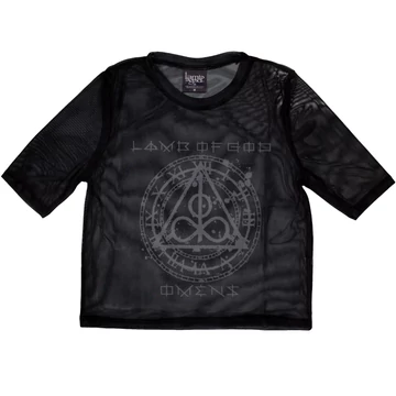 Lamb Of God - Omens Clock - Női Crop Top Póló - LAMBMCT17LB