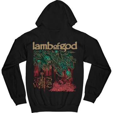 Lamb Of God - Ashes of the Wake Album Cover - Unisex Cipzáras Kapucnis Pulóver - LAMBZHD15MB