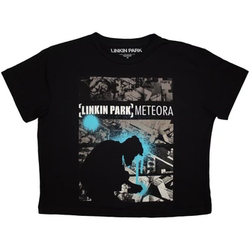 Linkin Park - Meteora Drip Collage - Női Crop Top Póló - LPCT22LB