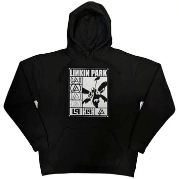 Linkin Park - Logos Rectangle - Unisex Kapucnis Pulóver - LPHD18MB
