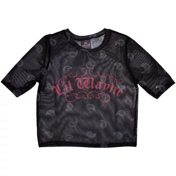 Lil Wayne - Script Logo - Női Crop Top Póló - LWMCT10LB