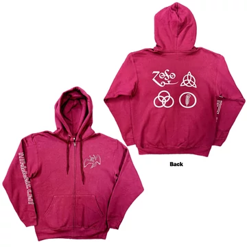 Led Zeppelin - Symbols - Unisex Cipzáras Kapucnis Pulóver - LZZHD30MM