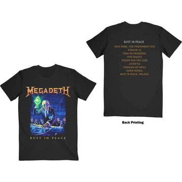 Megadeth - Rust In Peace Track list - Unisex Póló - MEGATS11MB