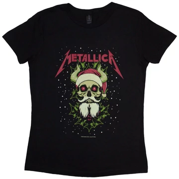 Metallica - Santa Horns - Női Póló - METTS102LB