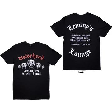 Motorhead - Lemmy's Lounge - Unisex Póló - MHEADTEE89MB