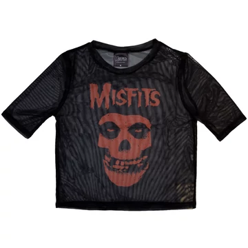 Misfits - Orange Logo &amp; Skull - Női Crop Top Póló - MISMCT24LB