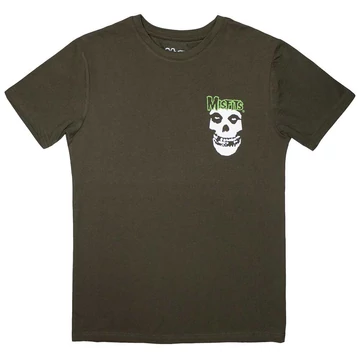 Misfits - Mini Skull &amp; Logo - Unisex Póló - MISTS23MGR