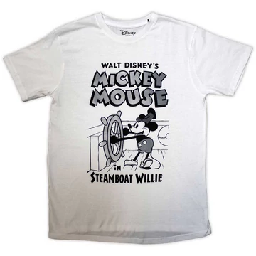 Disney - Mickey Mouse Steamboat Willie - Unisex Póló - MMOUSETS12MW