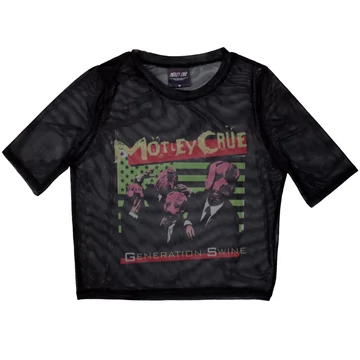 Motley Crue - Generation Swine - Női Crop Top Póló - MOTMCT64LB