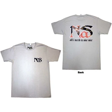 Nas - One Mic - Unisex Póló - NASTS07MG